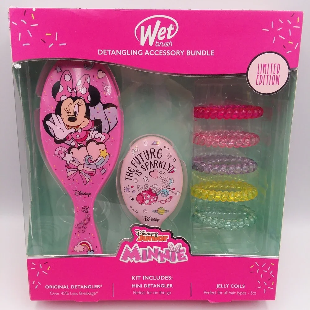 Wet Brush Disney Junior Minnie Mouse Detangling Accessory Bundle Limited Edition